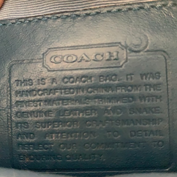 Coach hand bag. Used. Outside still in good condition. Inside needs care. - Picture 5 of 5